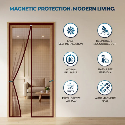 Magnetic Mosquito Netguard -(Self-Closing)