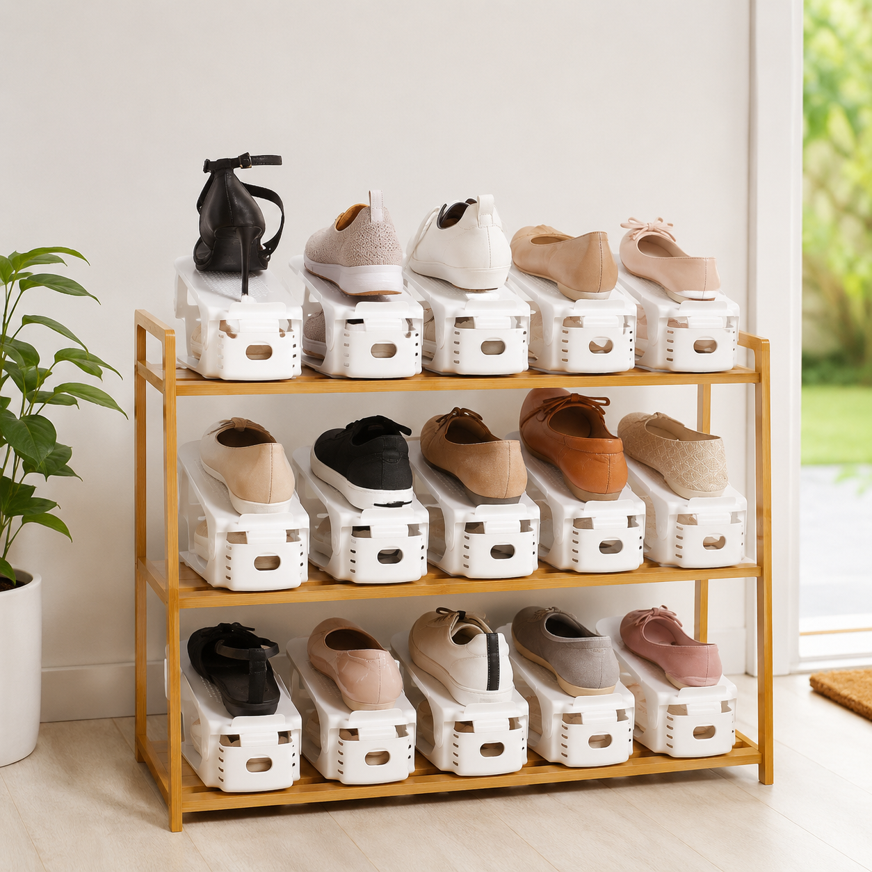 Shufit Adjustable Shoe Slot Organizer – Pack of 8